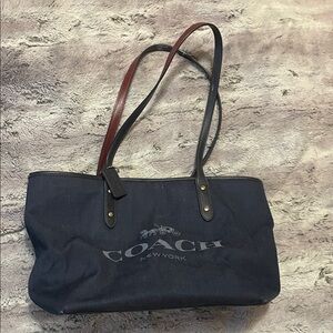 Coach Dark Blue and Brown Tote Bag
Listing will be removed 2/7/26 at noon.